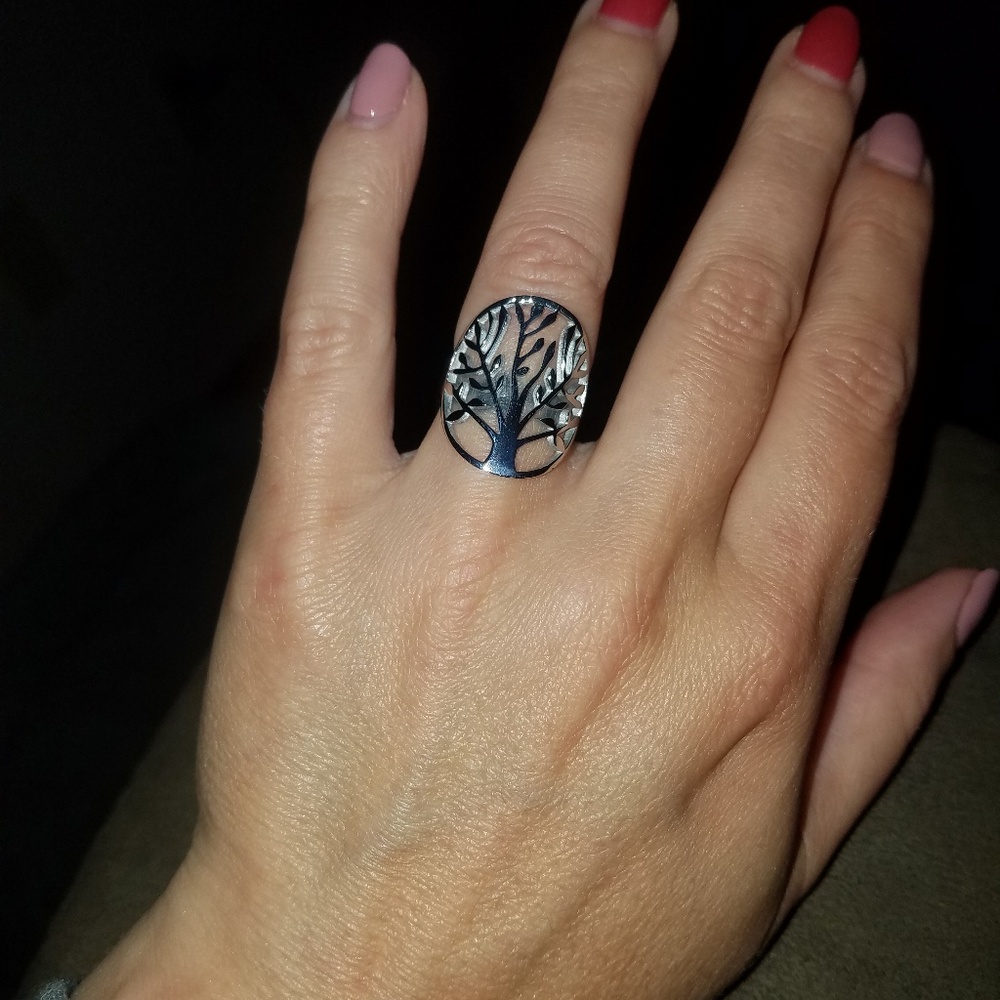 Tree of Life stainless steel ring